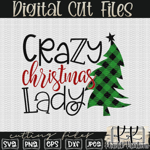 Crazy Christmas Lady Svg Design