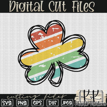Load image into Gallery viewer, Rainbow Clover Svg Design
