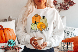 Hello Fall Pumpkins Png Design