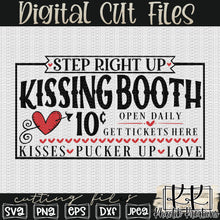 Load image into Gallery viewer, Valentine&#39;s Day Kissing Booth Svg Design
