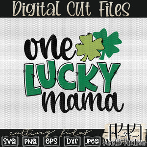 One Lucky Mama Svg Design