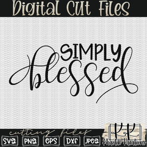 Simply Blessed Svg Design