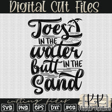 Load image into Gallery viewer, Toes in the Water Butt in the Sand Svg Design
