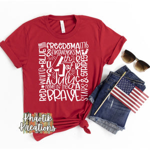 4th of July Typography Svg Design