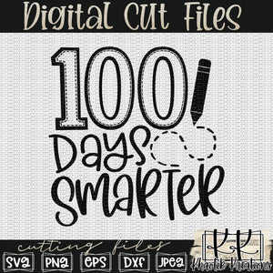 100 Days Smarter Svg Design