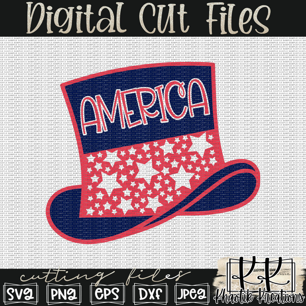 America Top Hat Svg Design