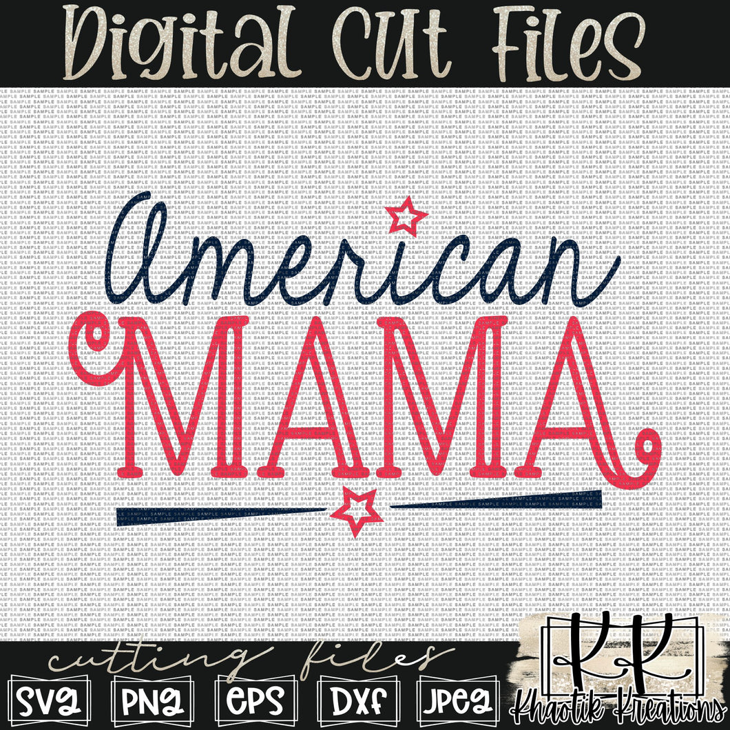 American Mama Svg Design
