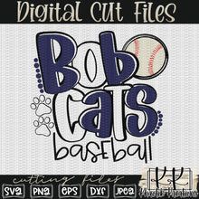 Load image into Gallery viewer, Bobcats Baseball Svg Design
