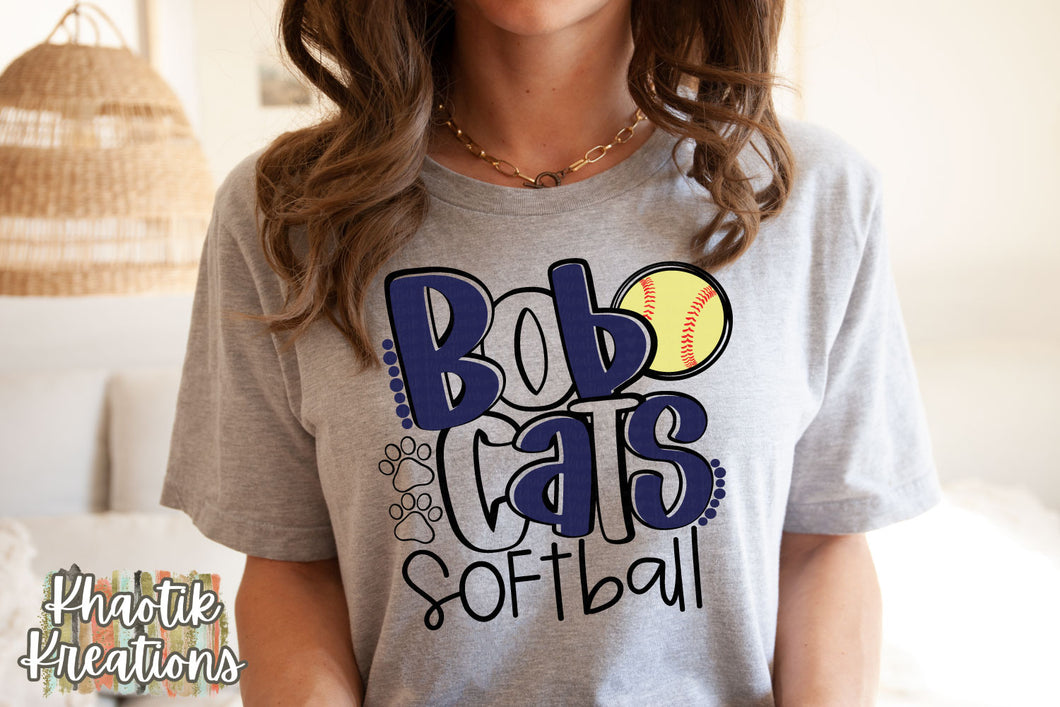 Bobcats Softball Svg Design