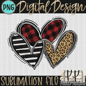 Valentine's Hearts Png Design