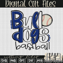 Load image into Gallery viewer, Bulldogs Baseball Svg Design
