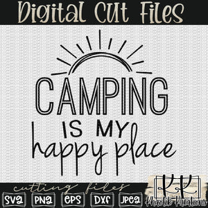 Camping is my Happy Place Svg Design