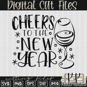 Cheers to the New Year Svg Design