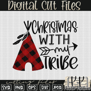 Christmas with my Tribe Svg Design