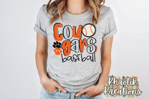 Cougars Baseball Svg Design
