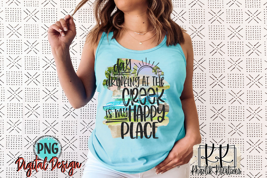 Day Drinking at the Creek Png Design