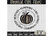 Load image into Gallery viewer, Leopard Pumpkin Fall Circle
