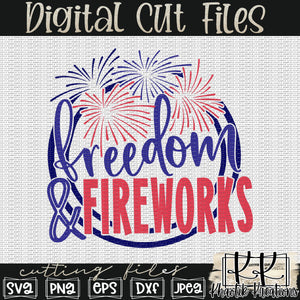 Freedom & Fireworks Svg Design