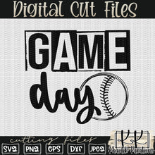 Load image into Gallery viewer, Game Day Baseball Svg Design
