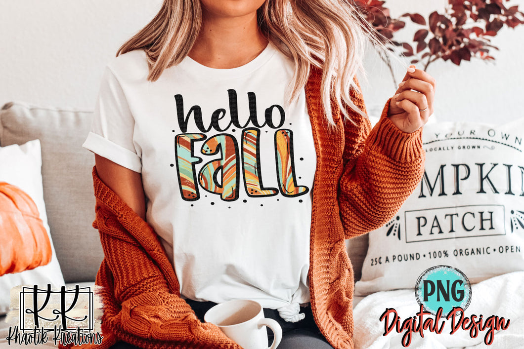 Hello Fall Png Design