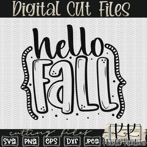 Hello Fall Svg Design