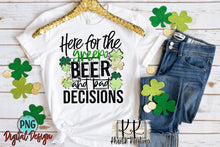 Load image into Gallery viewer, Here for the Green Beer Png Design
