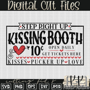 Valentine's Day Kissing Booth Svg Design