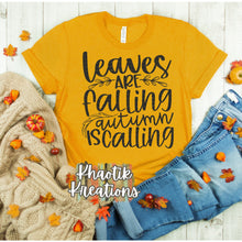 Load image into Gallery viewer, Leaves are Falling Autumn is Calling Svg Design
