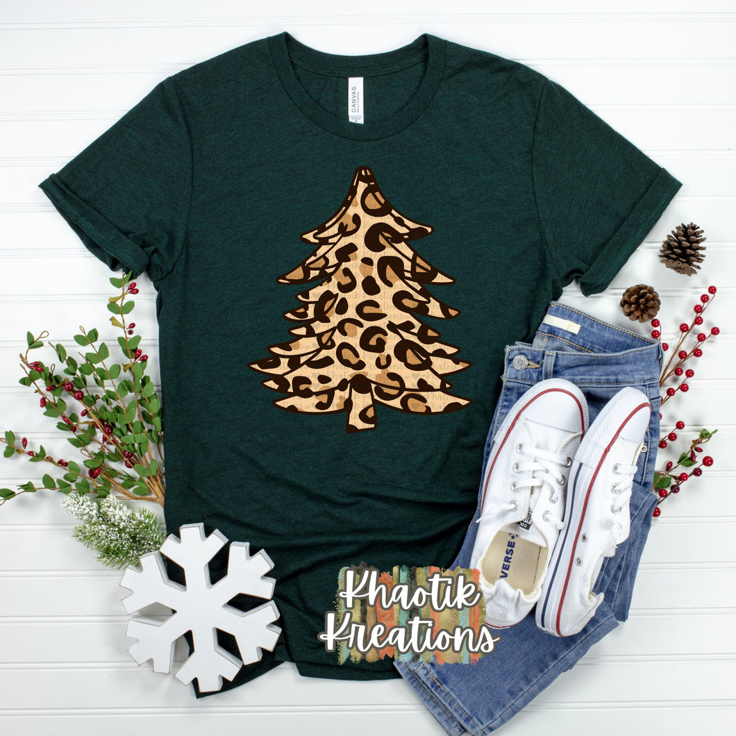 Leopard Christmas Tree Svg Design