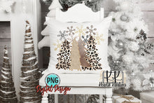 Load image into Gallery viewer, Leopard Christmas Trees Png Design
