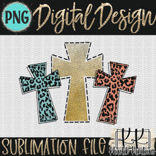 Load image into Gallery viewer, Leopard Cross Png Design
