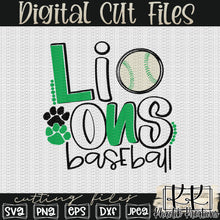 Load image into Gallery viewer, Lions Baseball Svg Design
