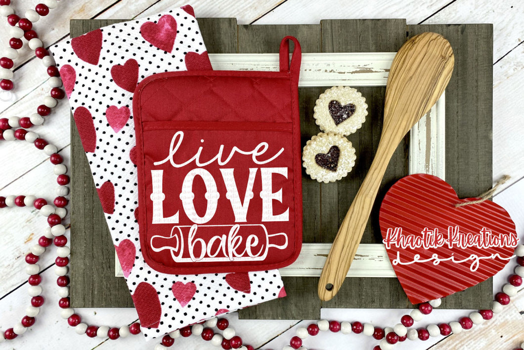 Live Love Bake Svg Design