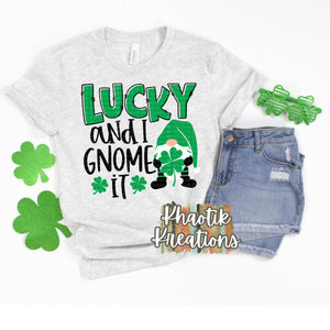 Lucky and I Gnome It Svg Design