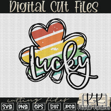 Load image into Gallery viewer, Lucky Rainbow Clover Svg Design
