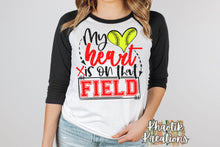 Load image into Gallery viewer, My Heart is on that Field Softball Design

