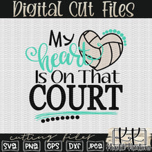 Load image into Gallery viewer, My Heart is on that Court Volleyball Design
