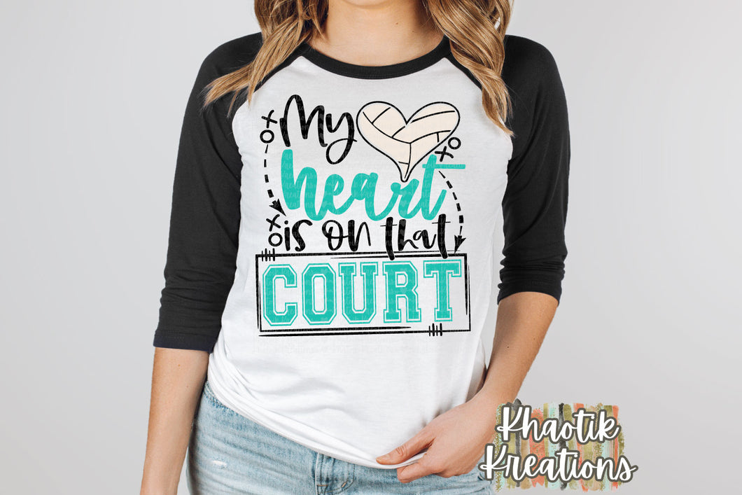 My Heart is on that Court Volleyball Design