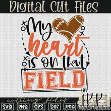 Load image into Gallery viewer, My Heart is on that Field Football Design
