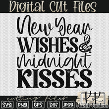 Load image into Gallery viewer, New Year Wishes and Midnight Kisses Svg Design
