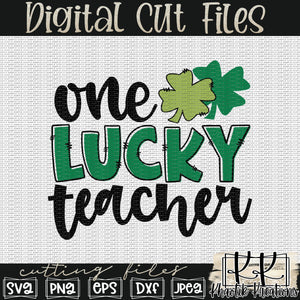 One Lucky Teacher Svg Design