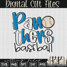 Load image into Gallery viewer, Panthers Baseball Svg Design
