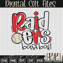 Load image into Gallery viewer, Raiders Baseball Svg Design
