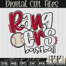Load image into Gallery viewer, Rangers Baseball Svg Design
