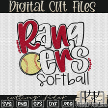 Load image into Gallery viewer, Rangers Softball Svg Design
