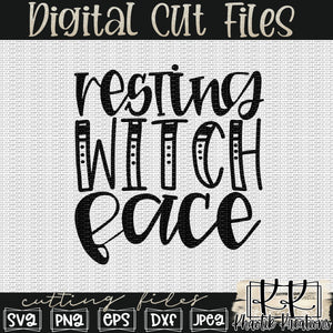 Resting Witch Face Svg Design