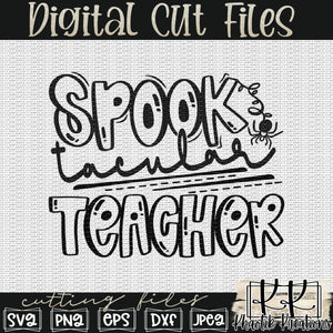 Spooktacular Teacher Svg Design