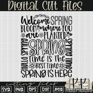 Spring Typography Svg Design