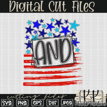 Load image into Gallery viewer, Stars and Stripes Svg Design
