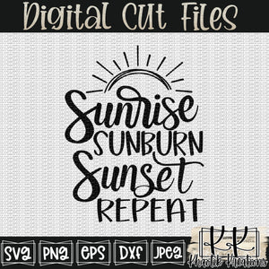 Sunrise Sunburn Sunset Repeat Svg Design